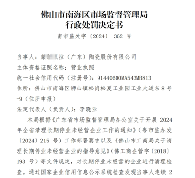 五家佛山陶瓷企業遭吊銷執照 中小型日用陶瓷企業生存困境與未來出路